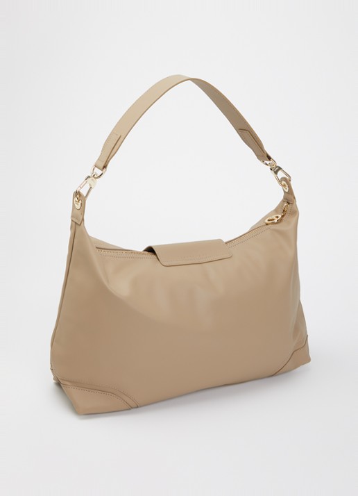 Longchamp Le Pliage Xtra schoudertas van leer - achterkant 5 beige