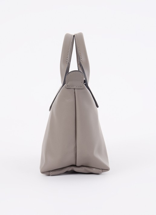 Longchamp Le Pliage Xtra XS handtas van leer - detail 2 donkergrijs