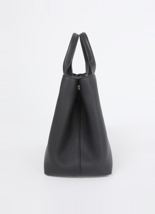 Longchamp Le Roseau handtas S van leer met afneembare schouderriem - detail 5 zwart