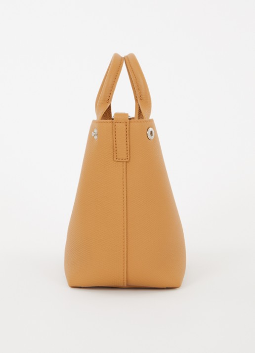Longchamp Le Roseau handtas S van leer met afneembare schouderriem  - detail 5 cognac