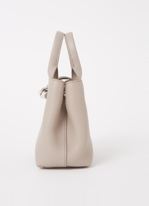 Longchamp Le Roseau handtas XS van leer - detail 3 beige
