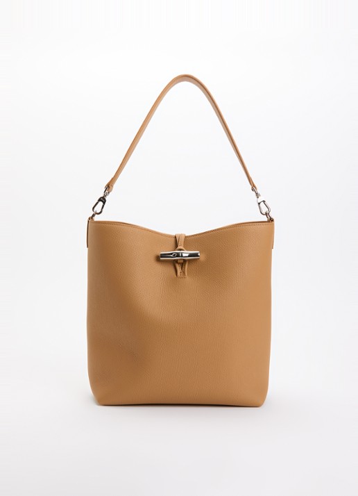 Longchamp Le Roseau schoudertas M van leer