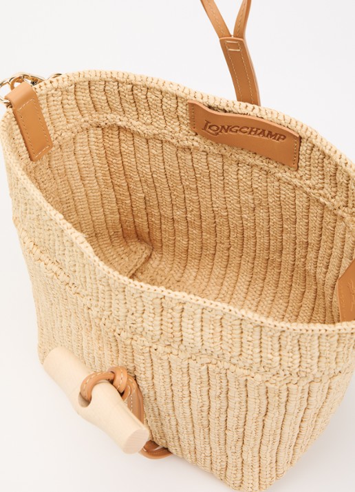 Longchamp Le Roseau XS crossbodytas met details van kalfsleer en afneembare schouderriem  - detail 3 beige