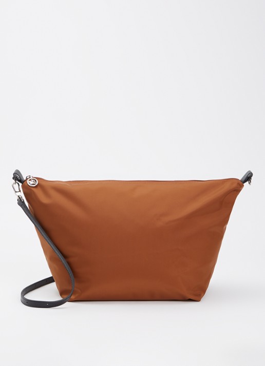 Longchamp Le Slouchy schoudertas schoudertas M met leren details