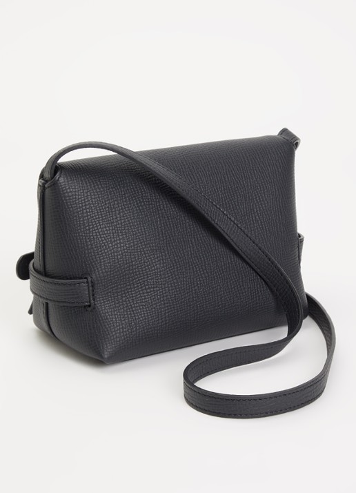 Longchamp Le Smart crossbodytas S van leer  - achterkant zwart