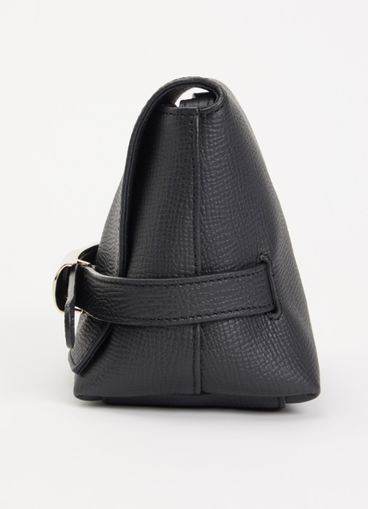 Longchamp Le Smart crossbodytas S van leer  - detail 3 zwart