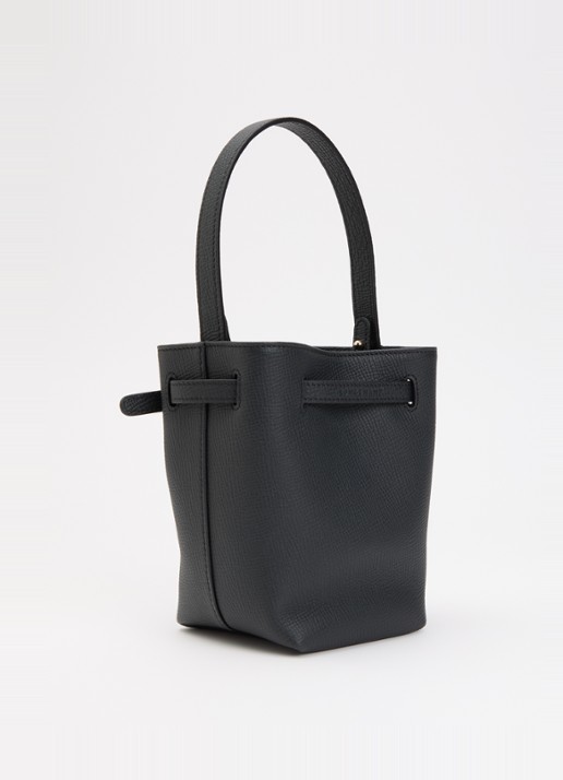 Longchamp Le Smart schoudertas XS van leer met afneembare schouderriem  - achterkant 2 zwart