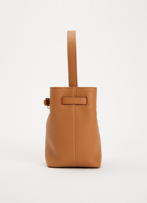 Longchamp Le Smart schoudertas XS van leer met afneembare schouderriem  - detail 3 camel