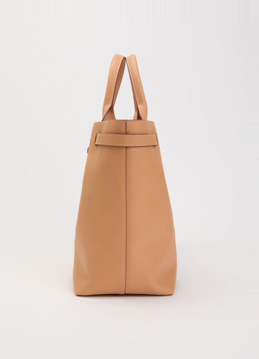 Longchamp Le Smart shopper van kalfsleer - detail 5 camel