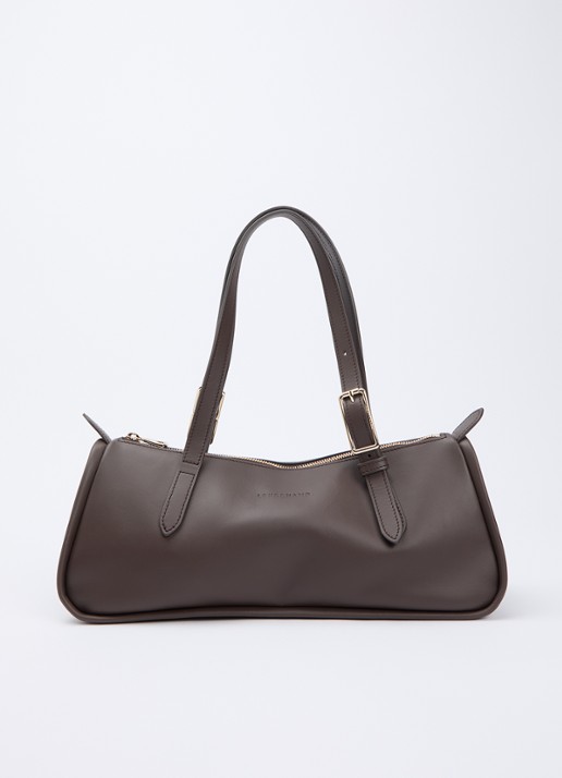 Longchamp Looong schoudertas L van leer