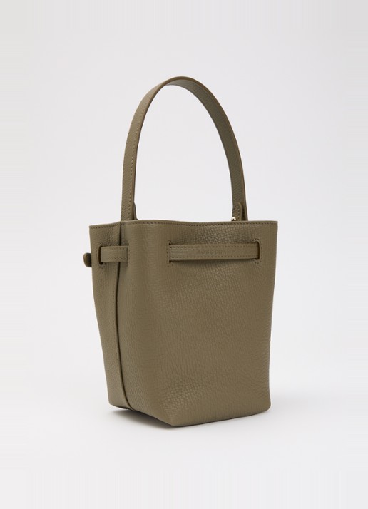 Longchamp Schoudertas van leer met afneembare schouderriem  - achterkant 5 olijfgroen