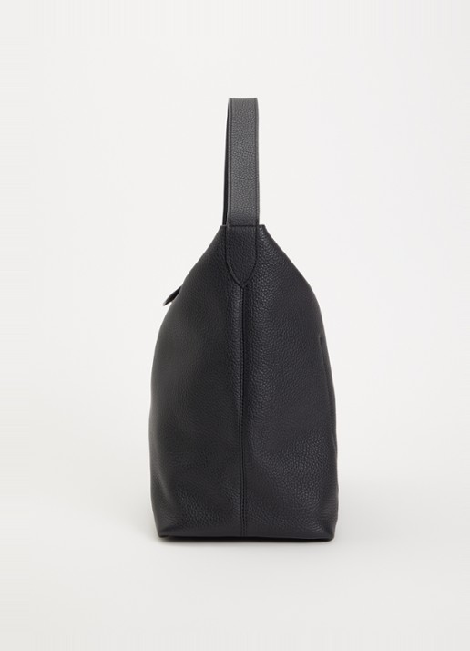 Longchamp Schoudertas van leer met logo  - detail 3 zwart