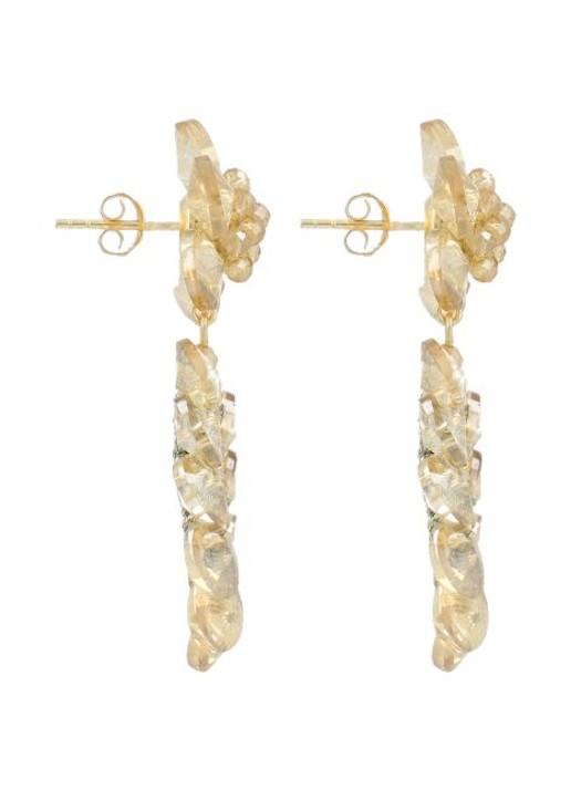 LOTT. gioielli Apollo Double Drop S/M oorstekers verguld - detail beige