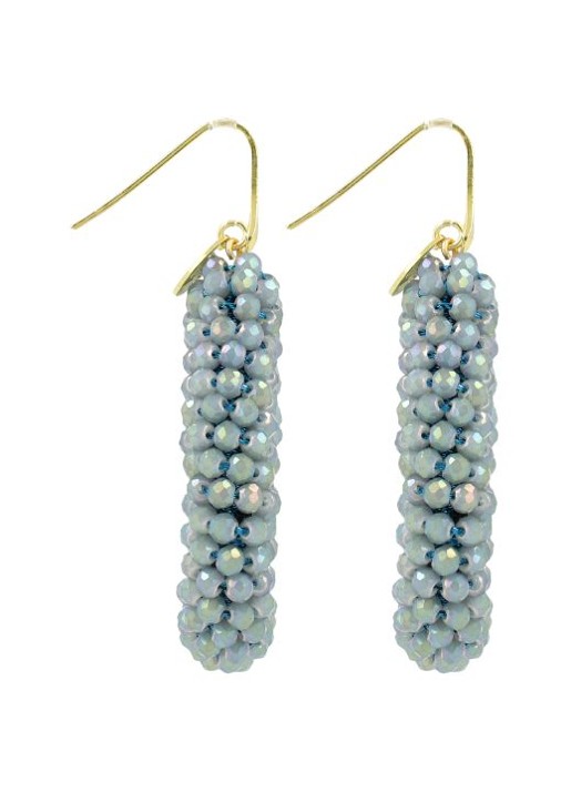 LOTT. gioielli Berry Drop L oorhangers verguld - detail lichtblauw