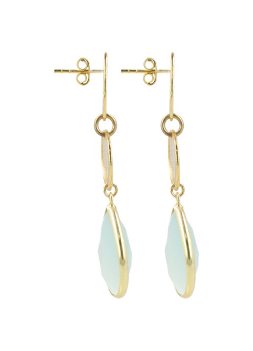 LOTT. gioielli Camilla oorstekers verguld - detail 3 blauw