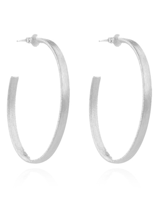 LOTT. gioielli Creole Oval oorringen van zilver - voorkant 2 zilver