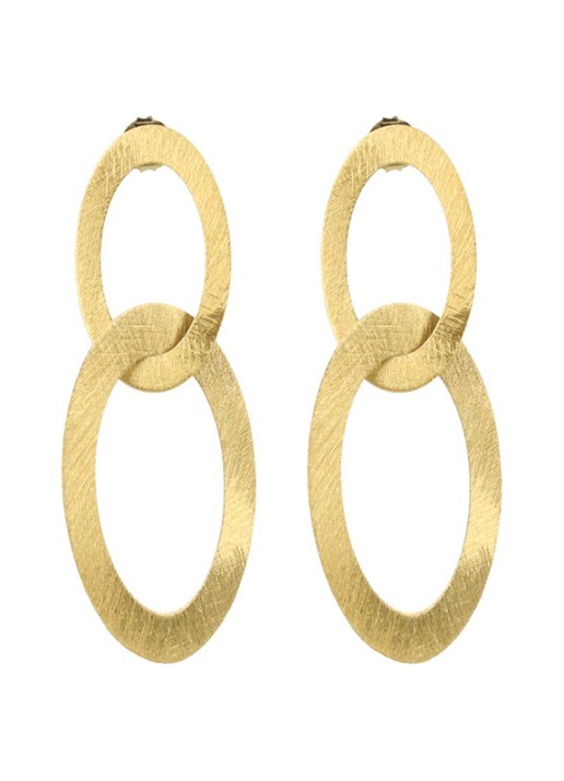 LOTT. gioielli Double Oval oorstekers verguld