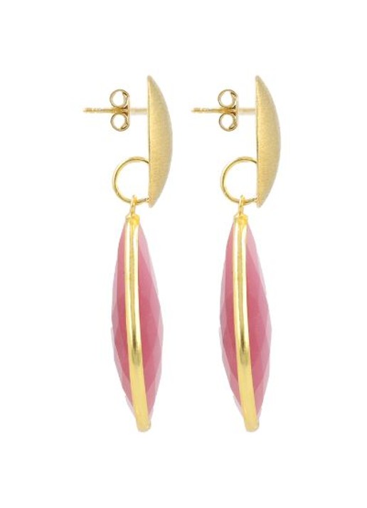 LOTT. gioielli Framed Drop L Rae oorstekers - detail 3 fuchsia