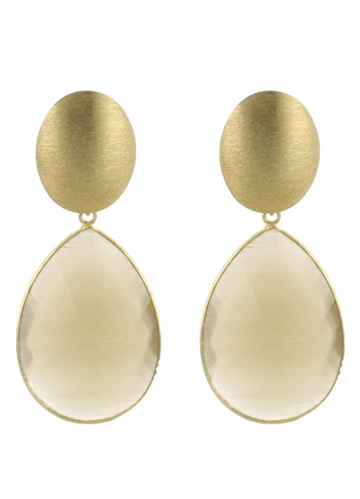 LOTT. gioielli Framed Drop oorstekers verguld