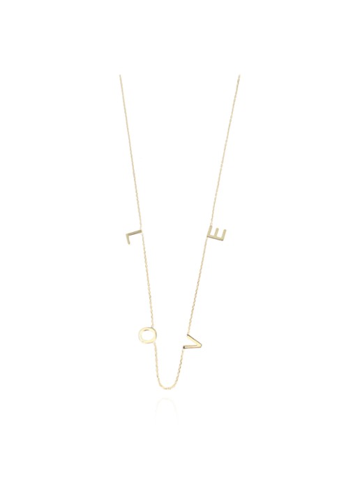 LOTT. gioielli Gourmet Love ketting verguld - voorkant 2 goud