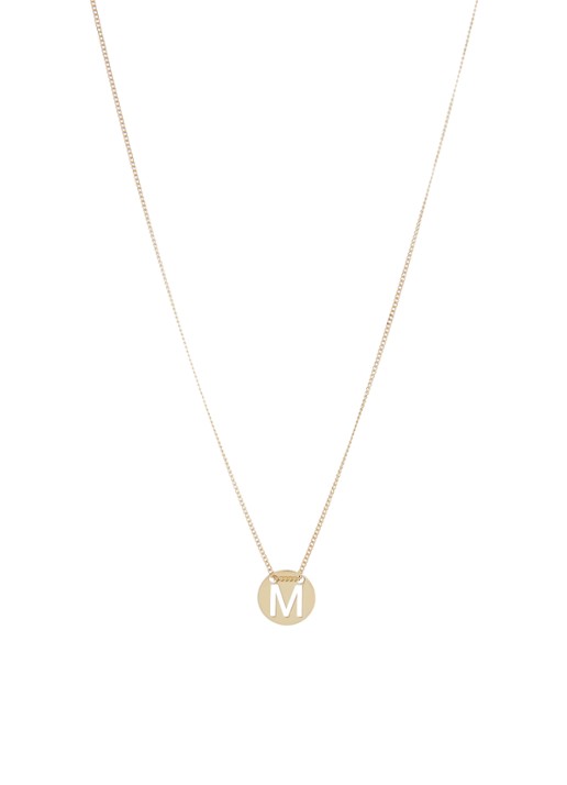 LOTT. gioielli Initial ketting M verguld - voorkant 2 goud