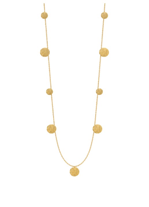 LOTT. gioielli Irregular Coins ketting verguld  - voorkant 2 goud