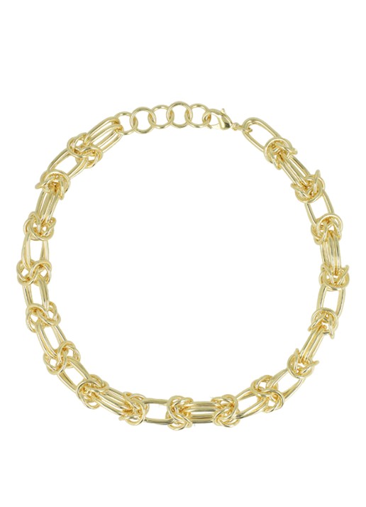 LOTT. gioielli Knotted Link ketting verguld