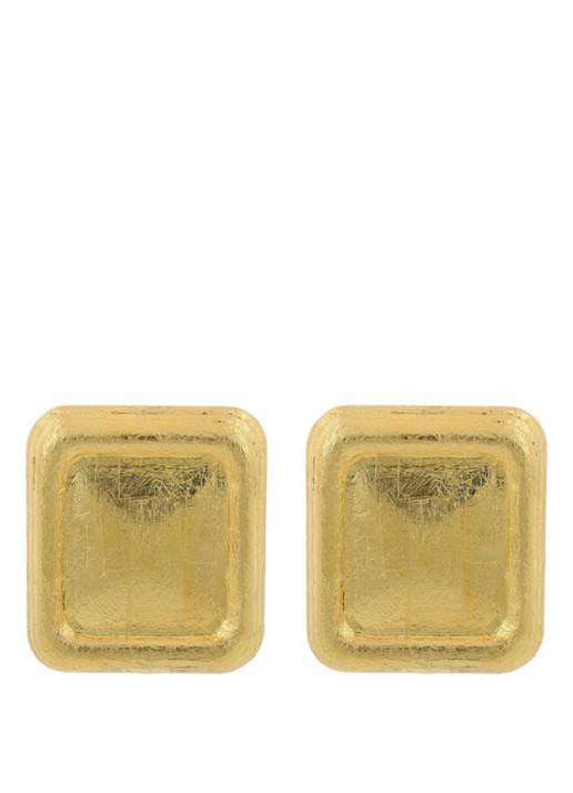 LOTT. gioielli Rectangle Frame oorstekers - voorkant goud