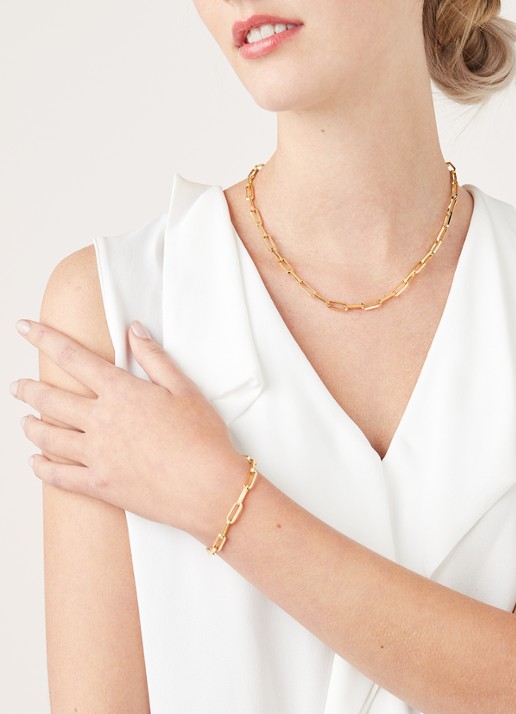 LOTT. gioielli Schakelketting verguld - detail 4 goud