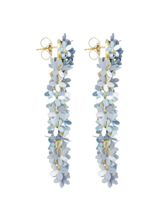 LOTT. gioielli Sequin Flower Rain oorstekers - detail 3 lichtblauw