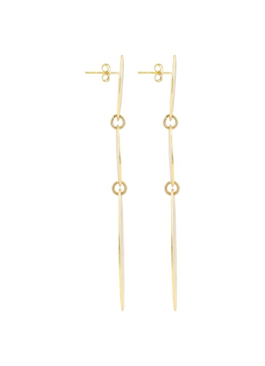 LOTT. gioielli Stone Shape Oval Triple oorstekers - detail 3 goud