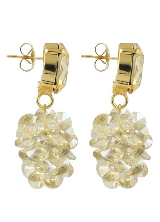 LOTT. gioielli Thick Oval Crystal Sequins Sam oorstekers - detail beige