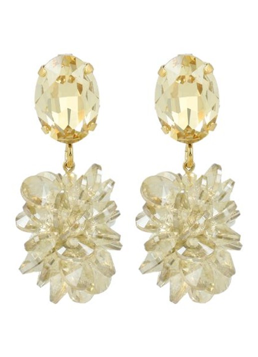 LOTT. gioielli Thick Oval Crystal Sequins Sam oorstekers - voorkant 2 beige
