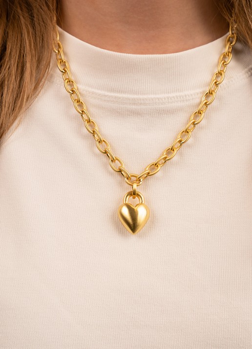 LOTT. gioielli Valen ketting met hanger - voorkant 2 goud
