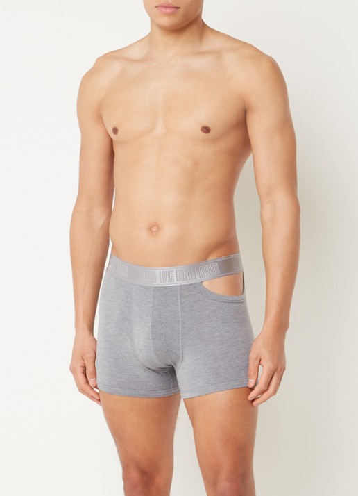 Louis Gabriel Nouchi Boxershort met logoband en cut-out detail - voorkant 2 grijsmele