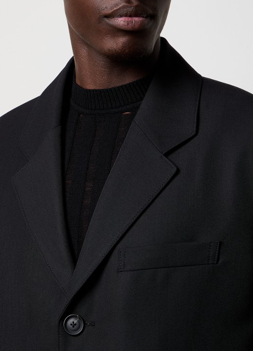 Louis Gabriel Nouchi Oversized colbert in wolblend - detail 5 zwart