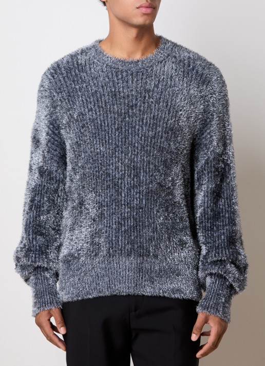 Louis Gabriel Nouchi Oversized grofgebreide trui met structuur - detail 4 grijs