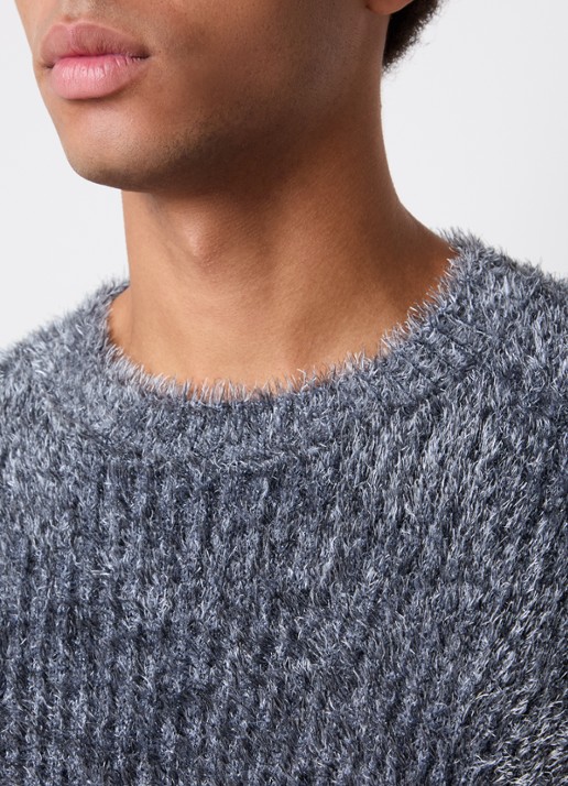 Louis Gabriel Nouchi Oversized grofgebreide trui met structuur - detail 5 grijs