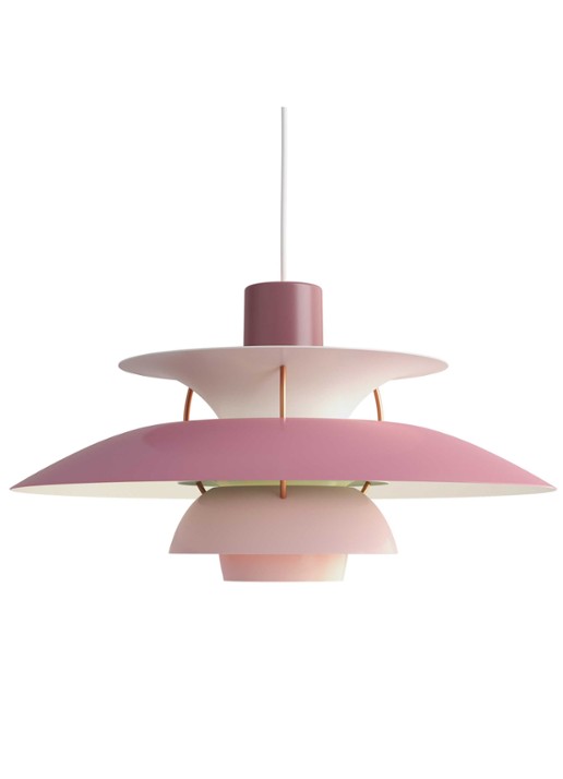 Louis Poulsen PH 5 hanglamp Ø 50 cm - voorkant roze