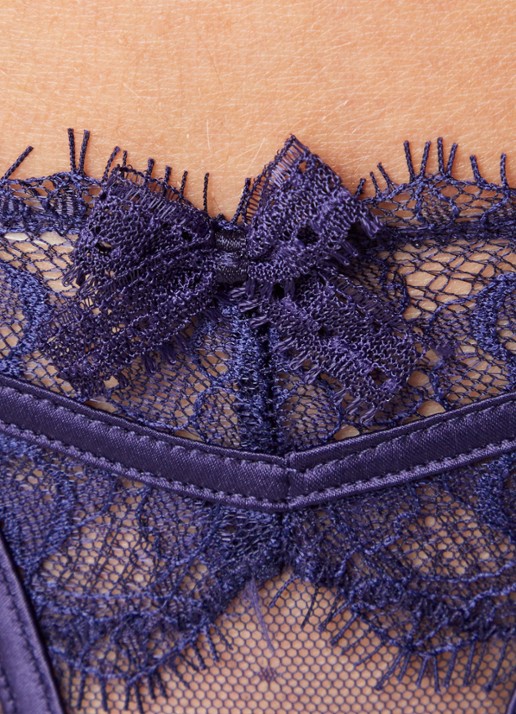 Lounge Alessia string van mesh - detail 4 donkerblauw