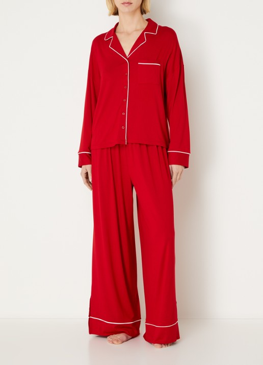 Lounge Alpine Dreams pyjamabroek - voorkant 3 rood
