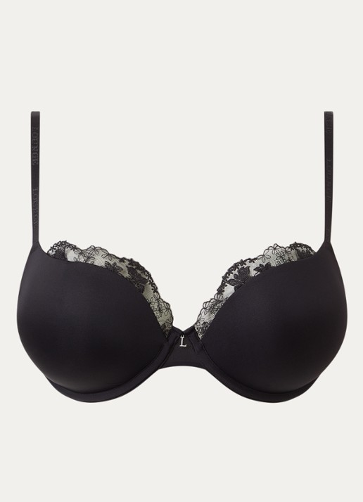 Lounge Anti Gravity push-up bh met mesh - voorkant 2 zwart