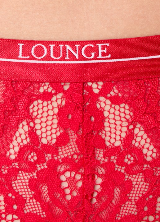 Lounge Blossom tanga met logoband - detail 3 rood