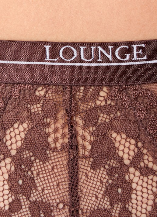 Lounge Blossom tanga met logoband - detail 5 bruin
