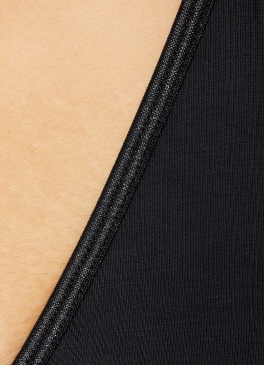 Lounge Bralette met logoband - detail 4 zwart