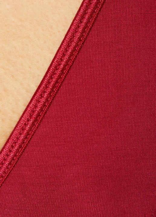 Lounge Bralette met logoband - detail 5 bordeauxrood