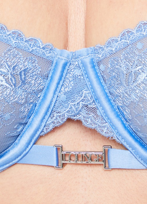Lounge Flirt balconette bh van mesh - detail 4 blauw