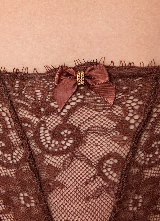 Lounge Flutter string van kant - detail 3 bruin
