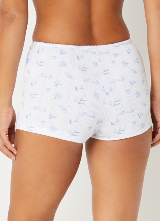 Lounge Loose fit pyjamabroek met print - achterkant 3 wit