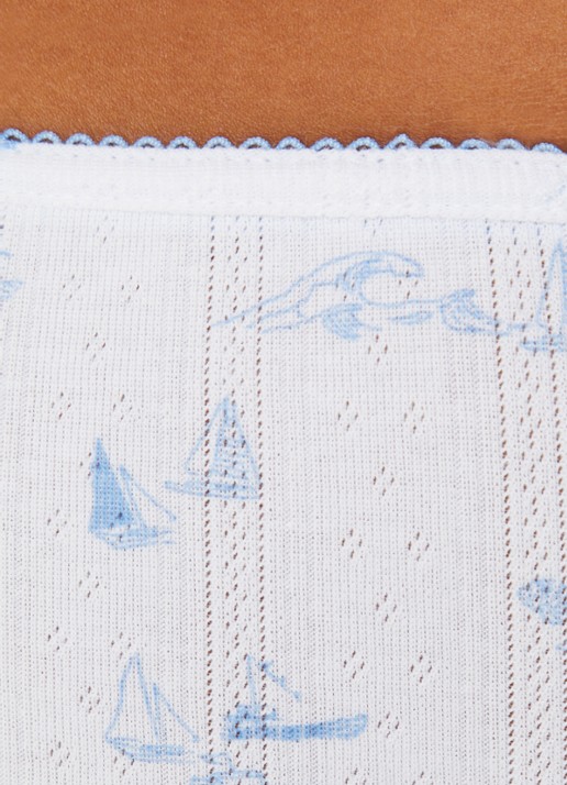 Lounge Loose fit pyjamabroek met print - detail 5 wit